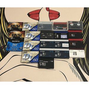 JVC TDK Sony Premium Mini DV 60/90 Minute Lot Of 20 (7 New, 13 Used)